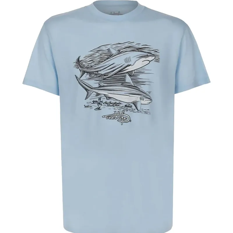 Reel Life Neptune Ocean Washed Bullsharks T-shirt - Omphalodes M Premium