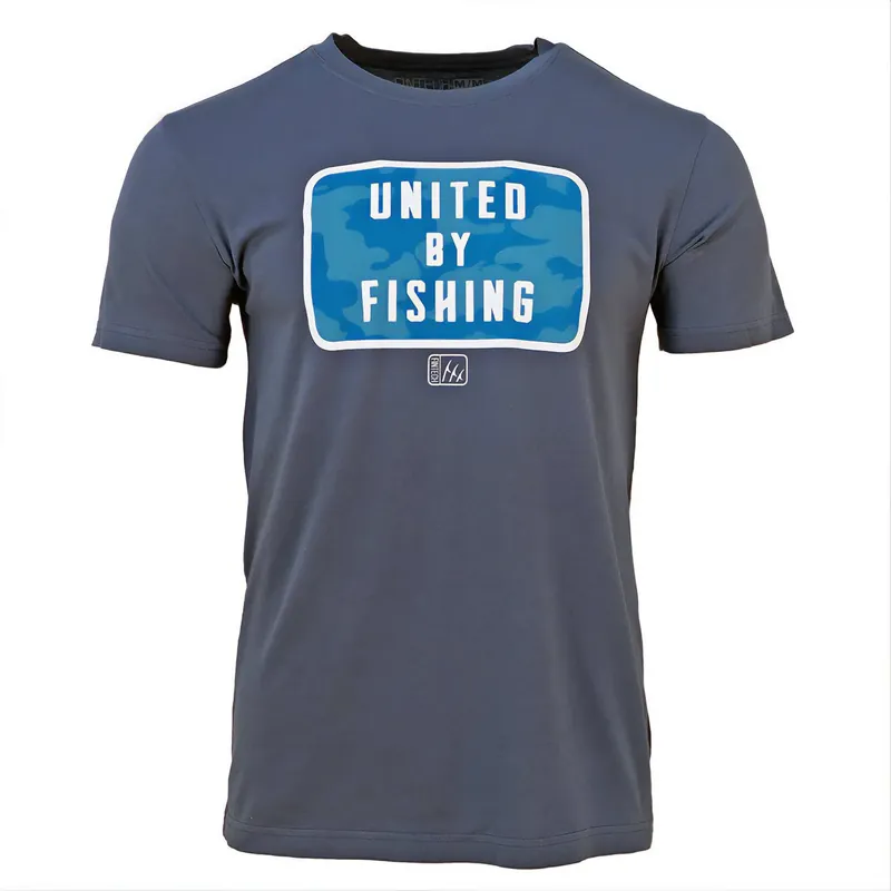Lage Prijs Fintech United By Fishing Grafisch T-shirt - Insignia Blauw S