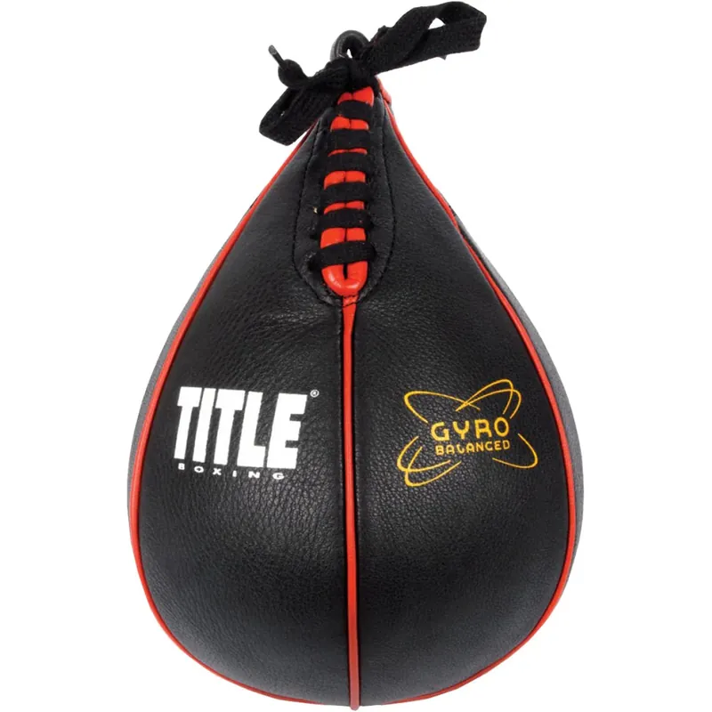 Titel Boxing Gyro Balanced Leather Punch Training Speed Bag - Zwart XXS (4 x 7 cm) Finale Uitverkoop