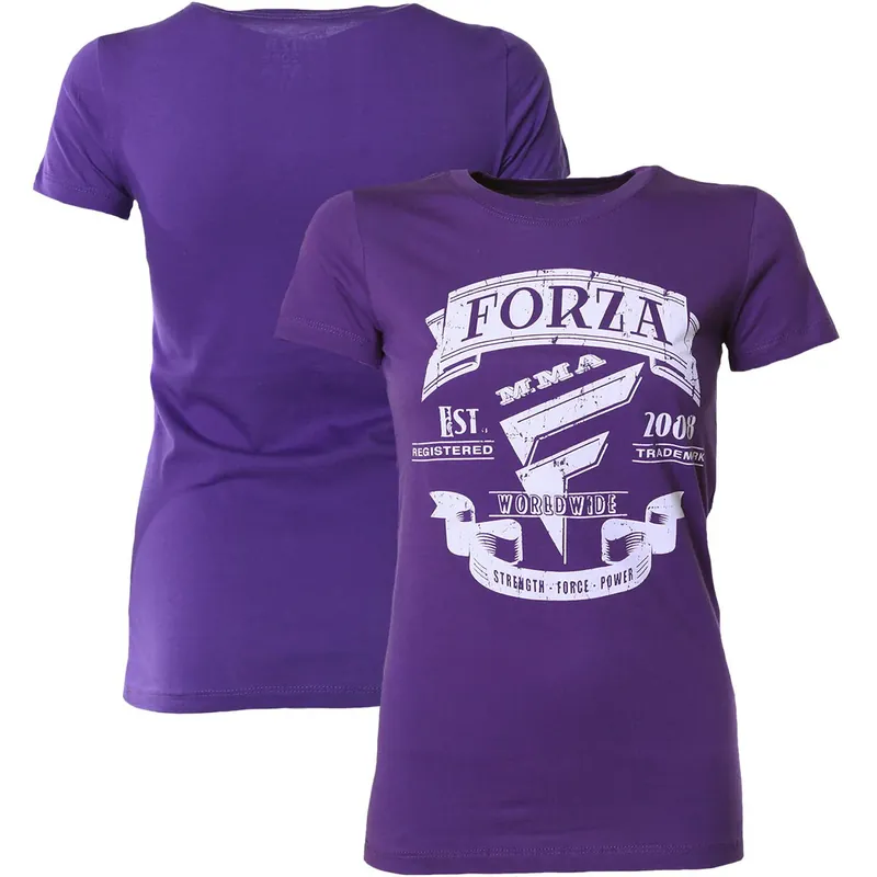 Forza Sports Dames "Origins" MMA T-shirt - Paarse Rush S Meest Verkocht