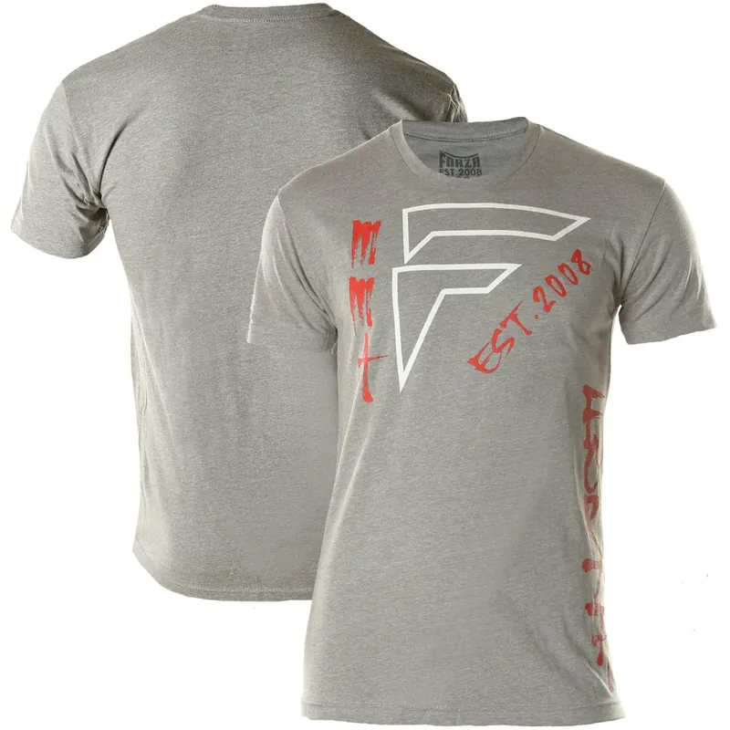 Beperkte Voorraad Forza Sports "Signature" MMA T-shirt - Donker Heather Grijs S