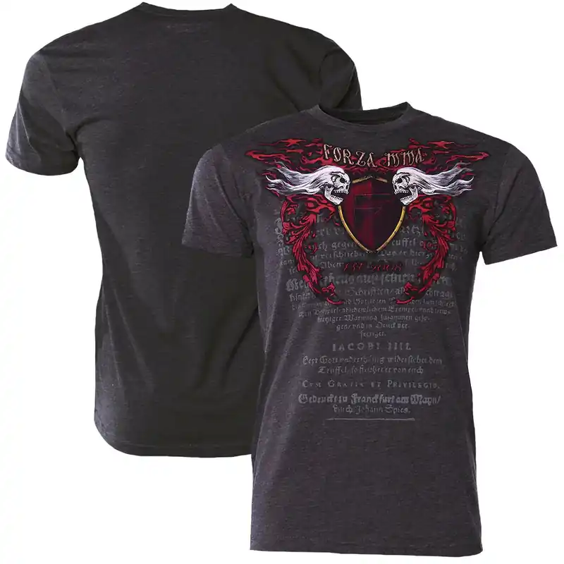 Forza Sports "Immortal Crest" MMA T-shirt - Houtskool S Speciale Aanbieding