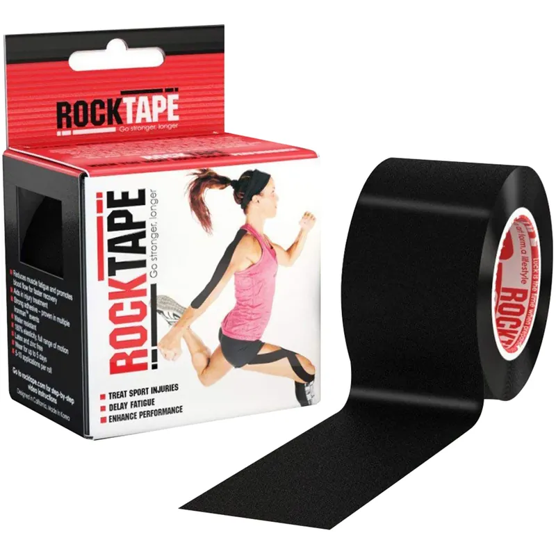 RockTape 2" Actieve Herstel Kinesiologie Tape Zwart Shop Nu