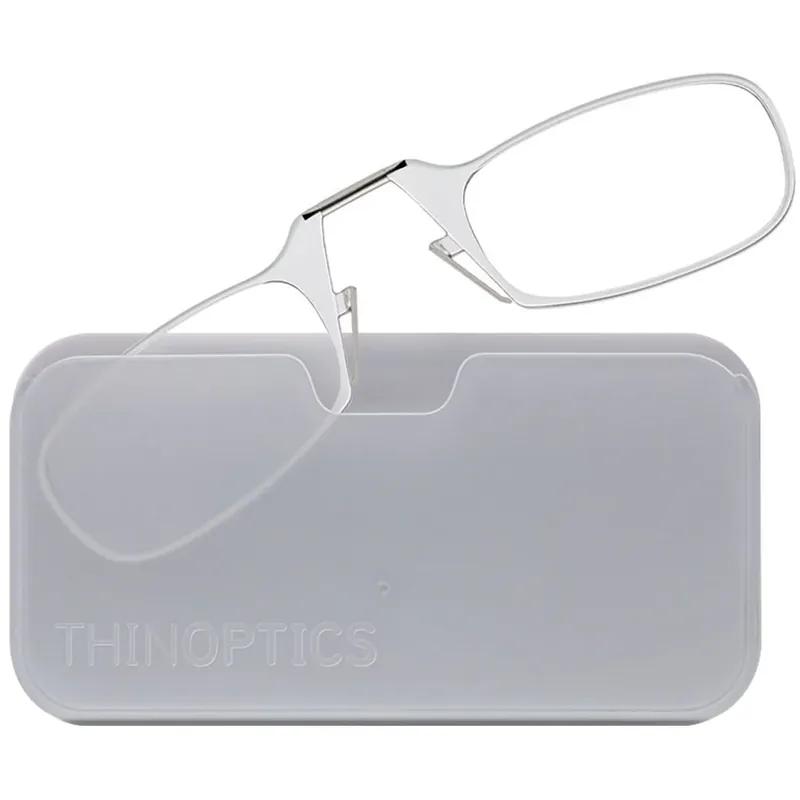 ThinOptics bril zonder arm met universele behuizing - helder montuur, witte pod Must-Have