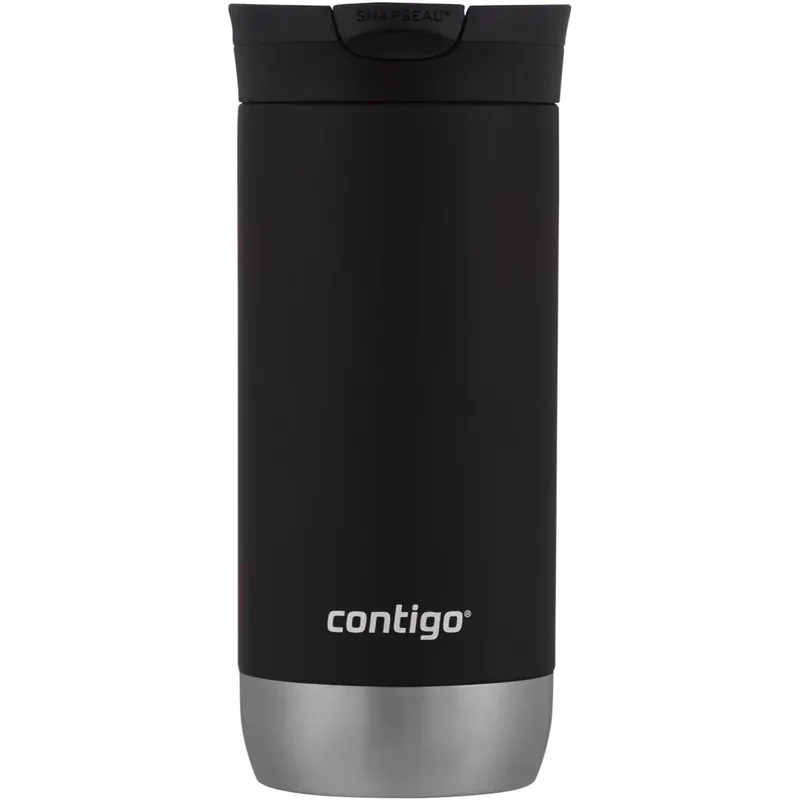 Flitsaanbieding Contigo Huron 2.0 SnapSeal geïsoleerde roestvrijstalen reisbeker Zwart