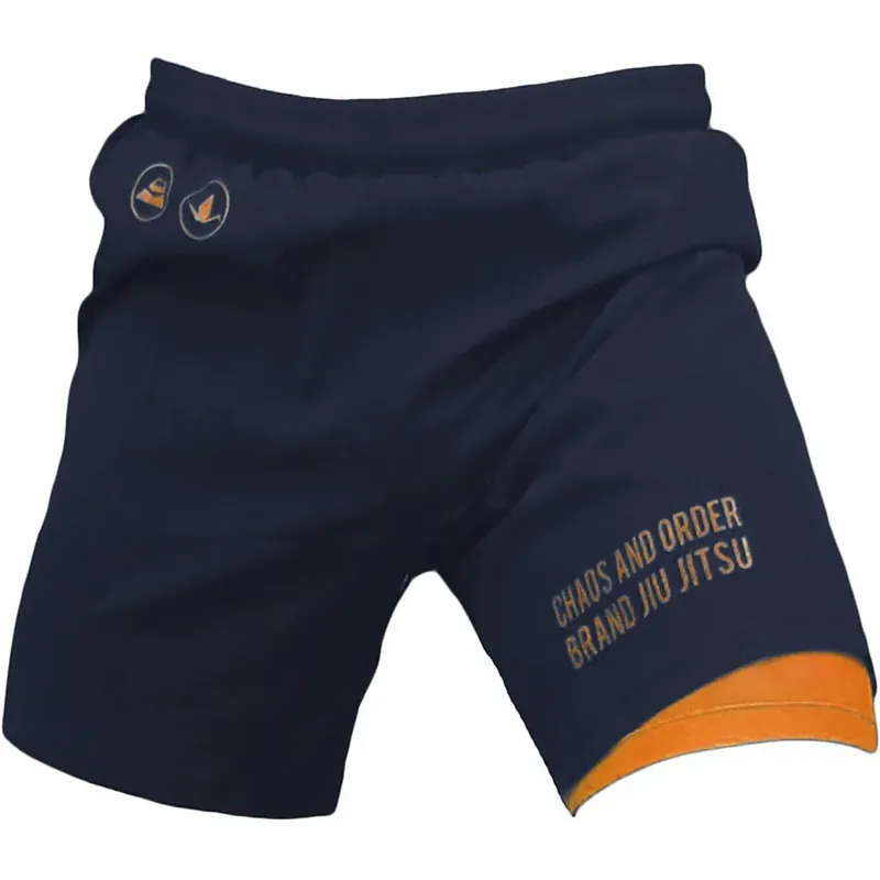Nu Kopen Chaos and Order Balance Series 2-laags premium No-Gi BJJ-shorts - marineblauw XS