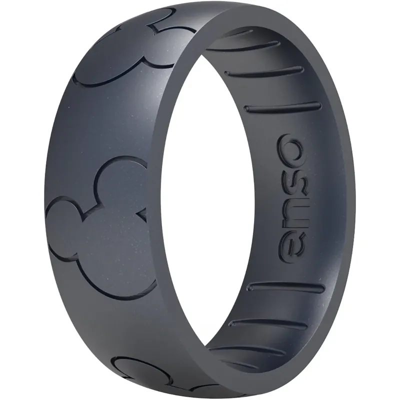 Enso Rings Mickey Mouse All Around Ears Klassieke Siliconen Ring - Zwarte Parel Lage Prijs