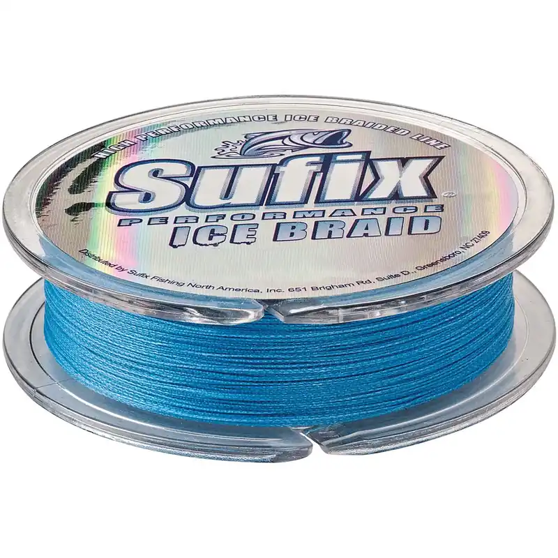 Sufix Performance Ice Braid Vislijn, Glacier Blue, 75 Yard Spoel Direct Verzonden