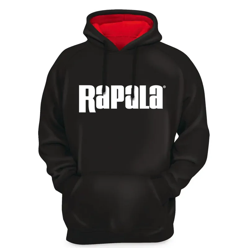 Rapala Pullover Hoodie - Zwart/Rood S Betaalbaar