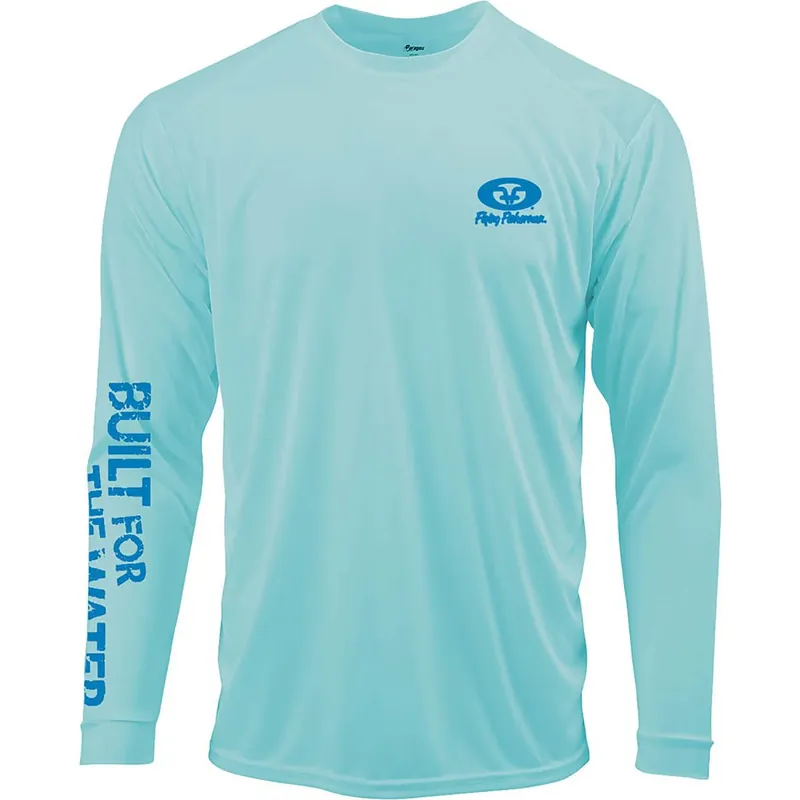 Exclusieve Aanbieding Flying Fisherman Gebouwd voor waterprestaties T-shirt met lange mouwen - Aqua M