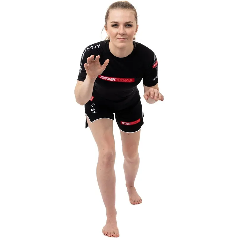 Direct Verzonden Tatami Fightwear Women's Global Rashguard met korte mouwen - Zwart L