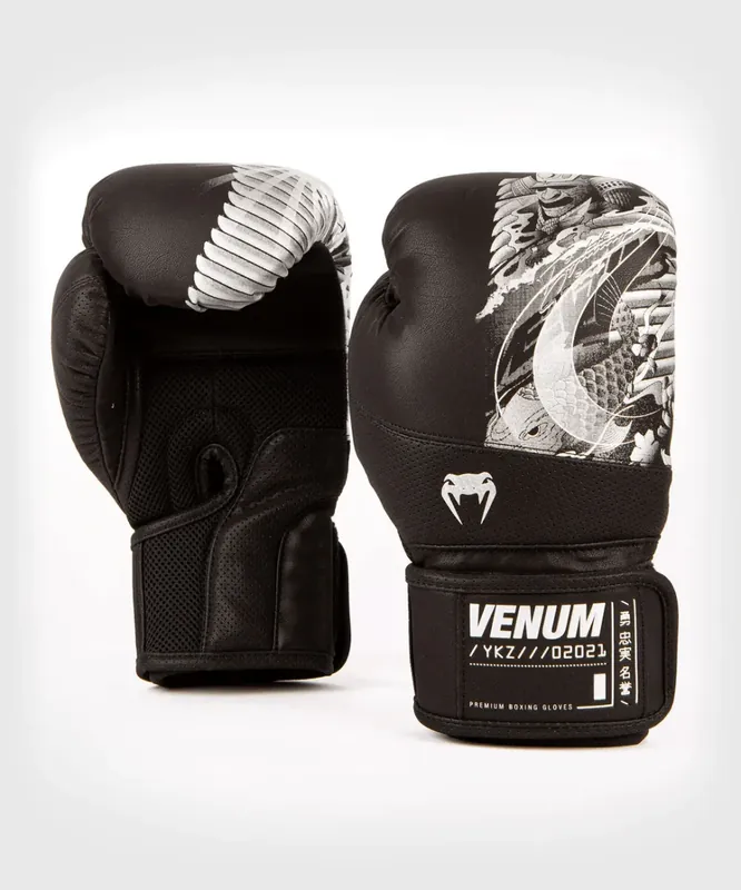 Veilige Betaling Venum YKZ21 Klittenband Bokshandschoenen - Zwart/Zwart 10 oz.