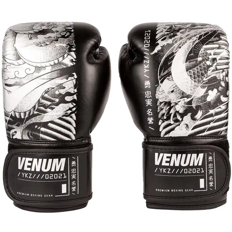 Populair Venum YKZ21 Klittenband Bokshandschoenen voor Kinderen - Zwart/Wit 4 oz.