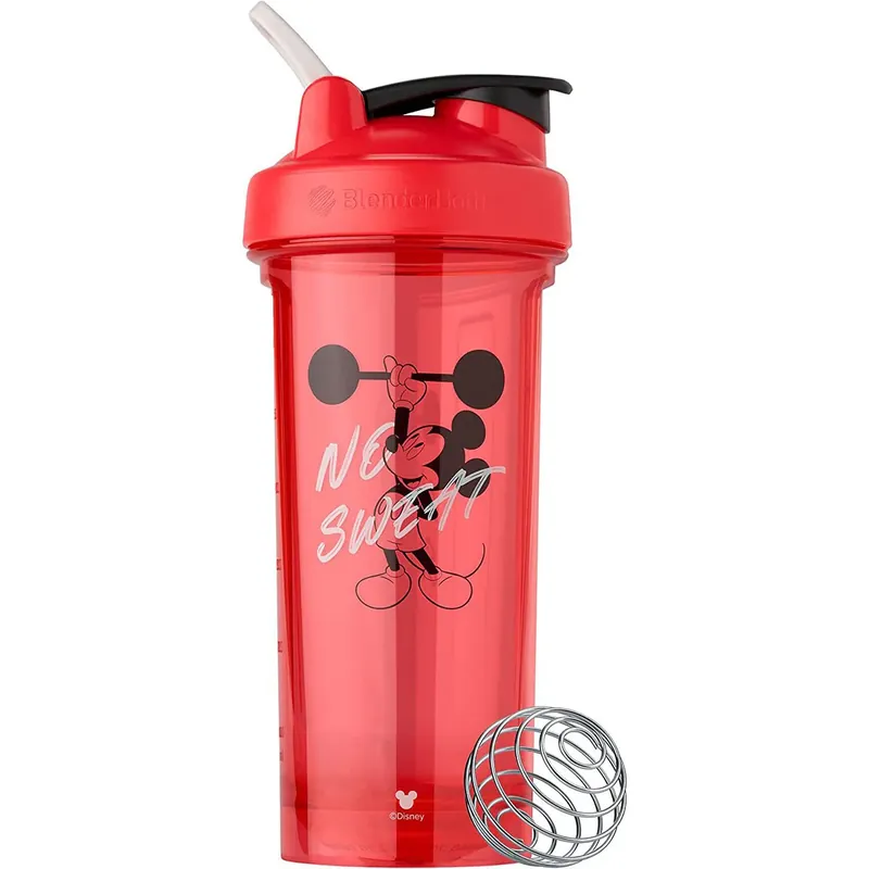 Blender Bottle Pro Series 28 oz. Mickey en Minnie Shaker Mixerbeker met lusdop Mickey - Geen zweet Flitsaanbieding