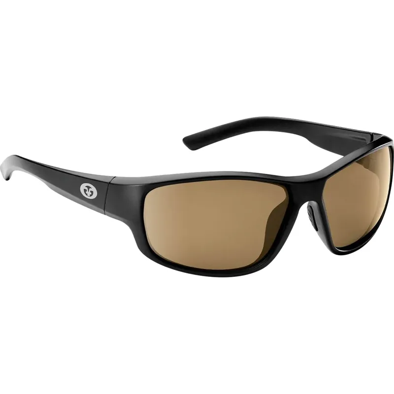 Seizoensaanbieding Flying Fisherman Teaser gepolariseerde zonnebril Matzwart/Amber