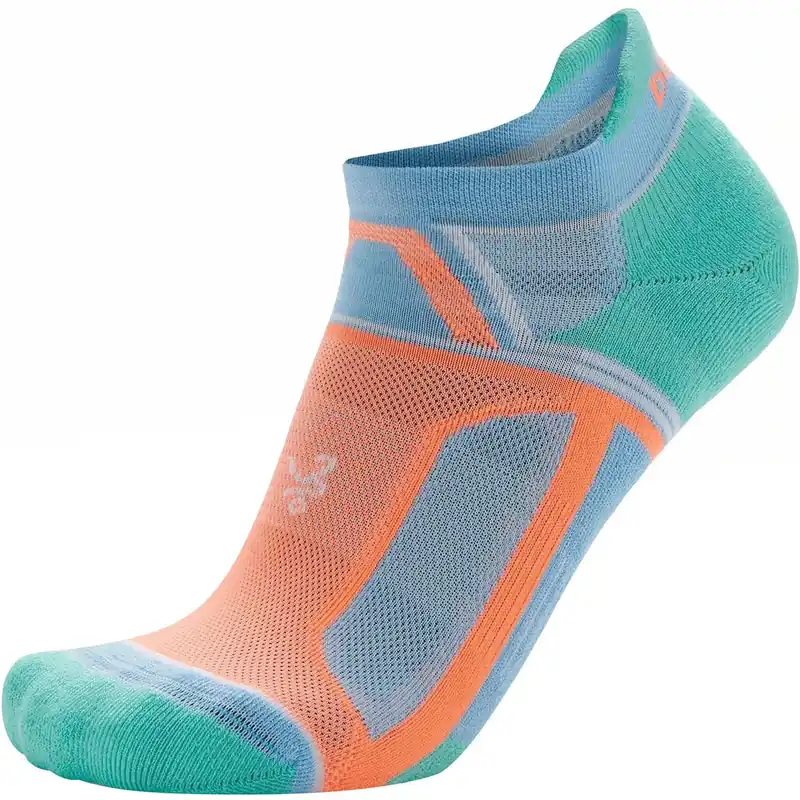 Balega Hidden Contour Recycled No Show hardloopsokken - Aqua/Perzik S Bestseller