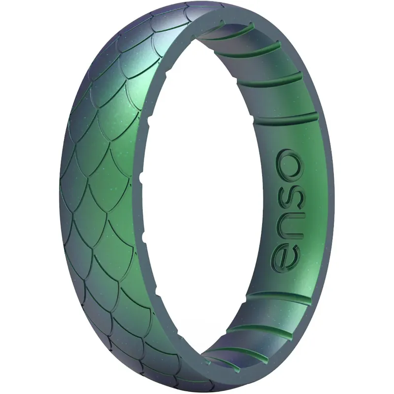 Enso Rings Dunne Geëtste Legends Serie Siliconen Ring - Drakenschub Favoriet