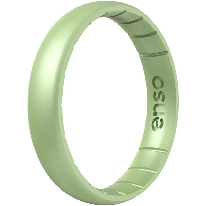 Enso Rings Dunne Geboortesteen Serie Siliconen Ring - Peridot Weekendaanbieding