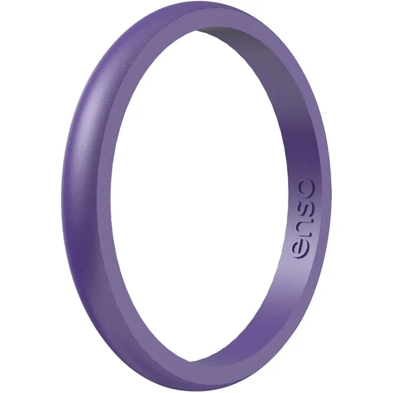 Enso Rings Halo Geboortesteen Serie Siliconen Ring - Amethist Fabrieksprijs