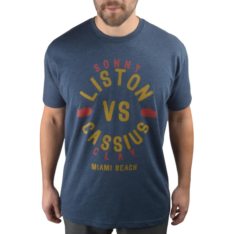 Titel Boxing Ali Vs. Liston Premium Fitted Legacy T-shirt - Marineblauw S Finale Uitverkoop