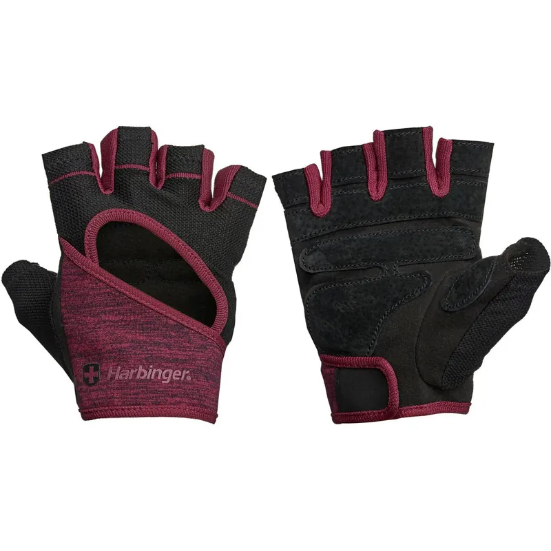 Harbinger Dames FlexFit Gewichthefhandschoenen - Zwart/Merlot S Beperkt Aanbod