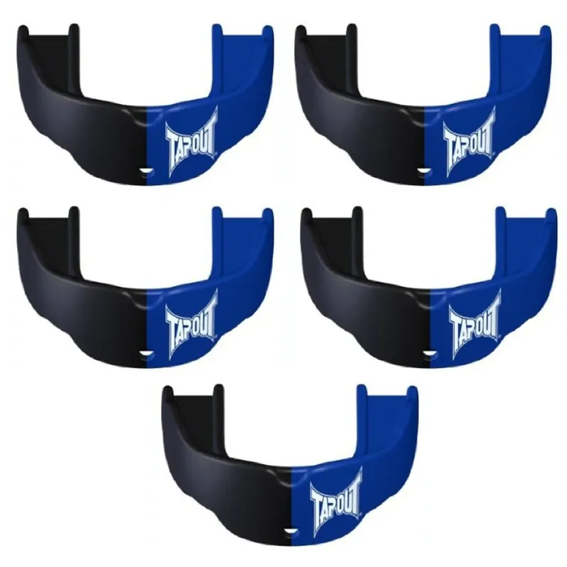 Merkproduct Tapout Adult Protective Sports Bitguard met band 5-Pack - Blauw/Zwart