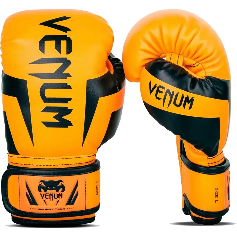 Venum Kid's Elite Klittenband Boks Trainingshandschoenen - Fluorescerend Oranje S Beperkte Voorraad