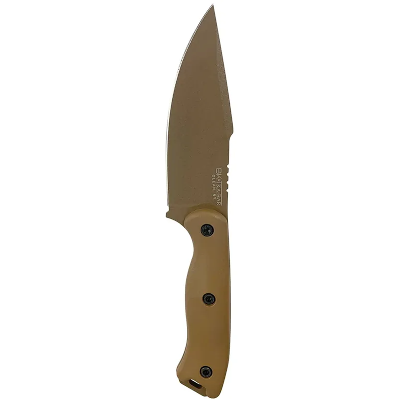 KA-BAR 4.625" Rechte Rand Vaste Blad BK18 Becker Harpoen met Schede - Bruin Koop Vandaag