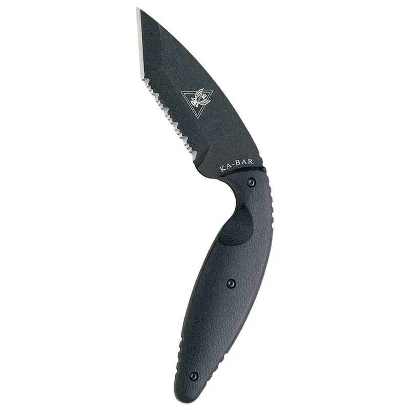 KA-BAR 3.688" Vast mes Groot TDI Tanto Getand mes met schede - Zwart Beperkt Aanbod