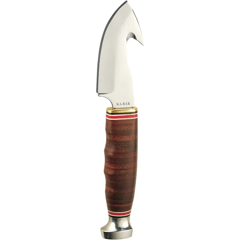 KA-BAR 3.25" vast mes met leren handvat en schede - Bruin Must-Have