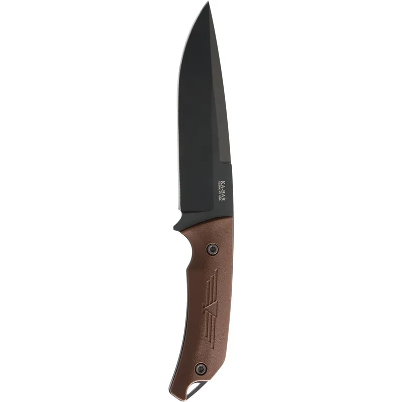 KA-BAR 6.25" Blade Jarosz Turok-mes met schede - Bruin Op = Op