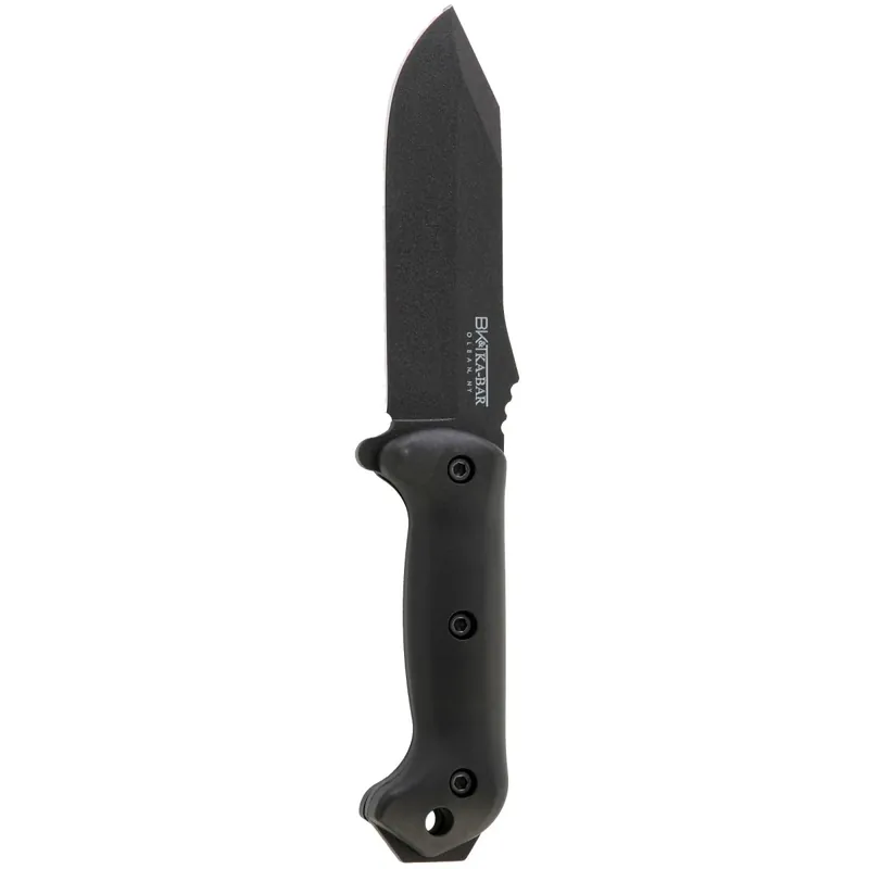 Superprijs KA-BAR 5.5" recht rand vast mes Becker Crewman mes met schede - Zwart