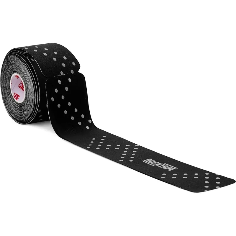 Laatste Versie RockTape Rockflash voorgesneden reflecterende kinesiologietape - Zwart