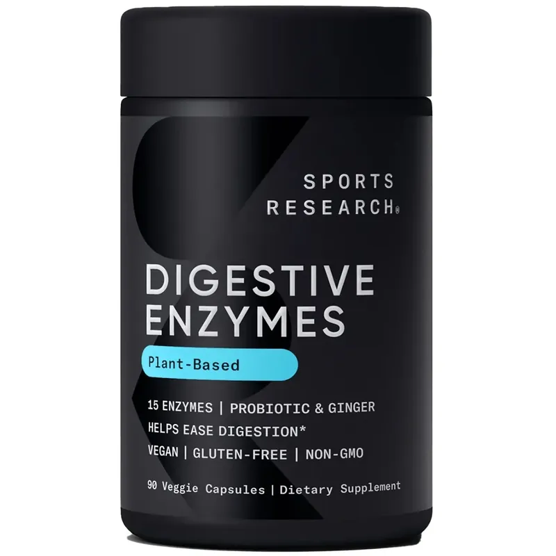 Sports Research Spijsverteringsenzymen + Probiotisch Supplement - 90 Veggie Capsules Superprijs