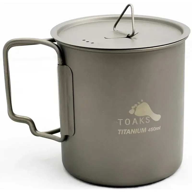 Exclusieve Aanbieding TOAKS Titanium 450ml beker met deksel - Buiten koken