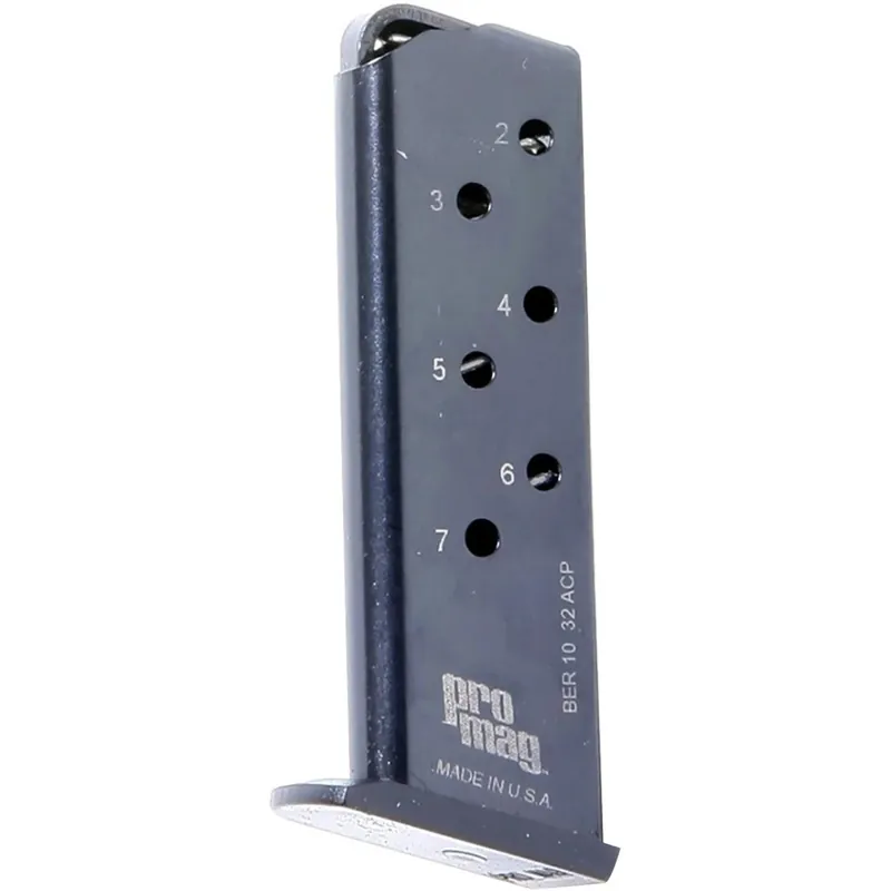ProMag Beretta 3032 Tomcat .32 ACP, 7-schots magazijn, BER 10, blauw staal Aanbieding