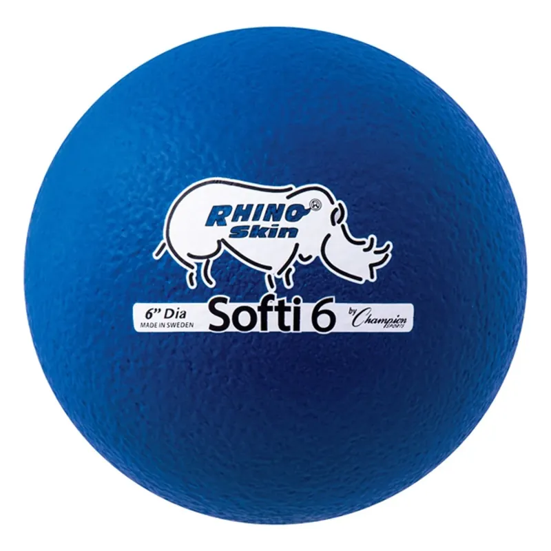 Champion Sports 6" Rhino Skin Low Bounce Softi Foam Bal - Blauw Koopje