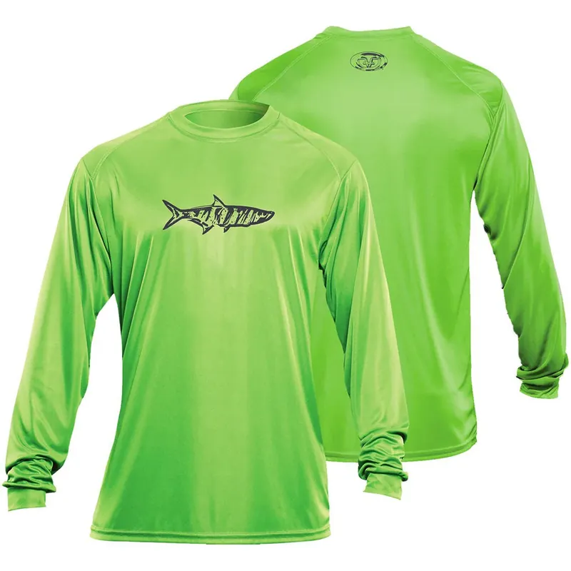 Flying Fisherman Tarpon Performance T-shirt met lange mouwen - limoen L Koopje
