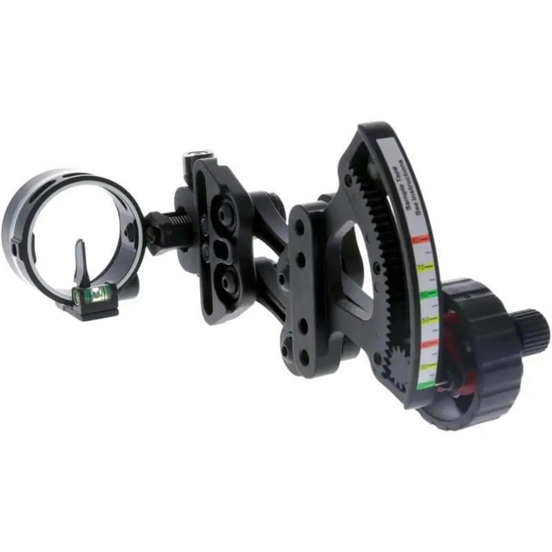 Populair Truglo 1-Pin Range Rover met Zero-In Elevation Adjustment Dial Richtingaanwijzer Links - Zwart