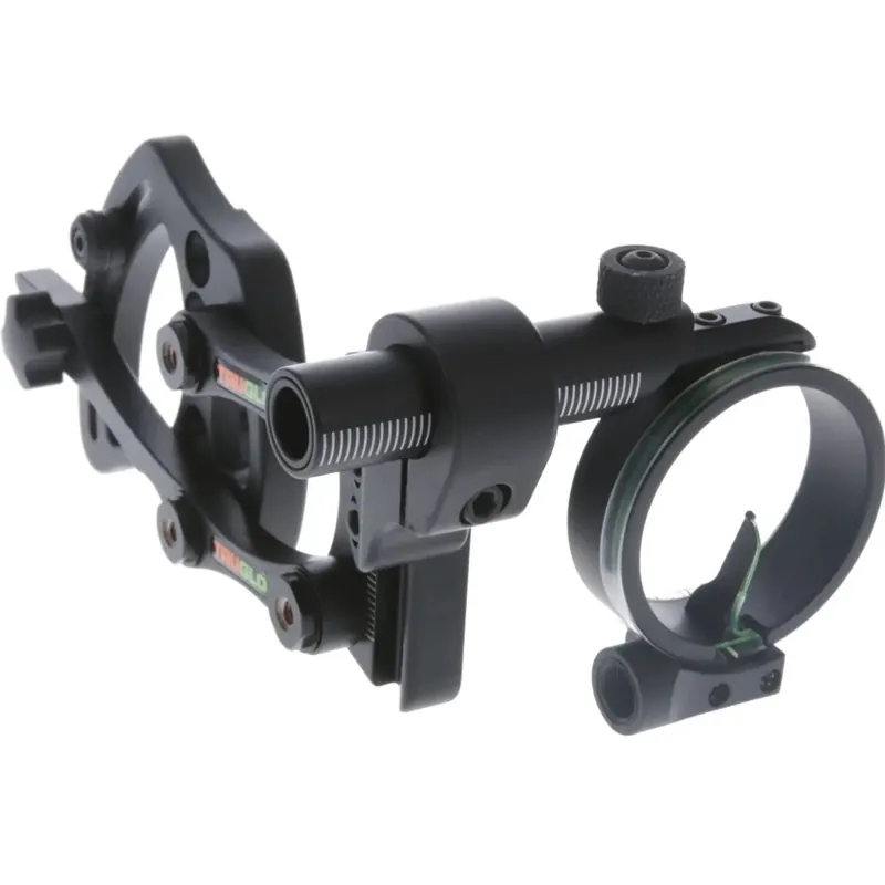 Hoge Kwaliteit Truglo Pendulum 1-Pin Ultra-Light Bow Sight met LED-licht - Verstelbare beugel - Zwart
