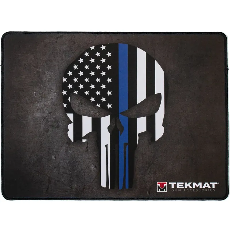 Lage Kosten TekMat Ultra Premium Wapenreinigingsmat - 20" X 15" - Punisher Blue Line