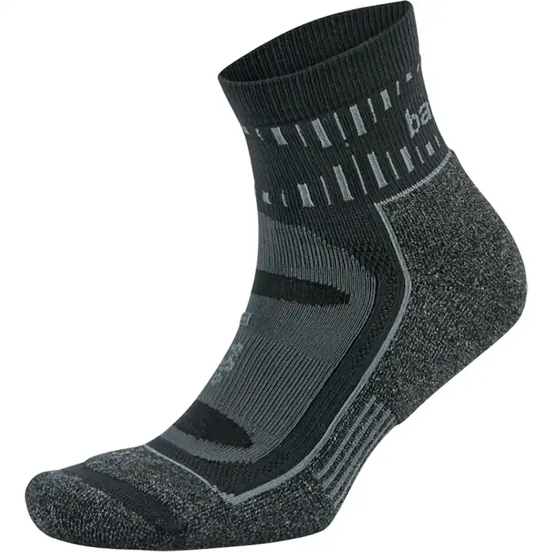 Balega Blister Resist kwartlange hardloopsokken - grijs/zwart S Dagaanbieding