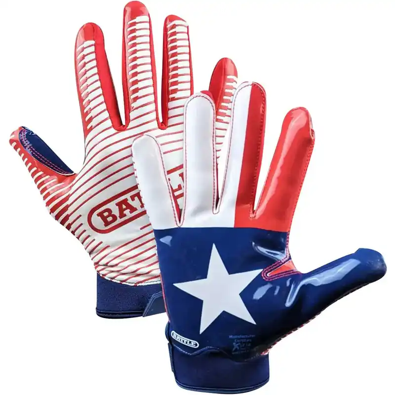 Merkproduct Battle Sports Texas Flag Doom 1.0 voetbalontvangerhandschoenen voor volwassenen S