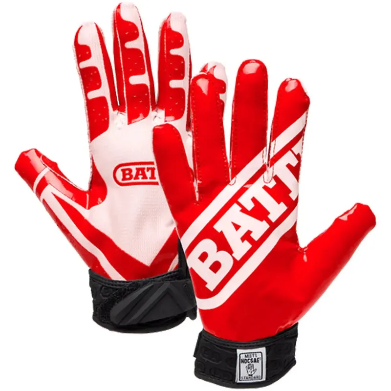Speciale Aanbieding Battle Sports Receivers Ultra-Stick voetbalhandschoenen - rood/wit Jeugd S
