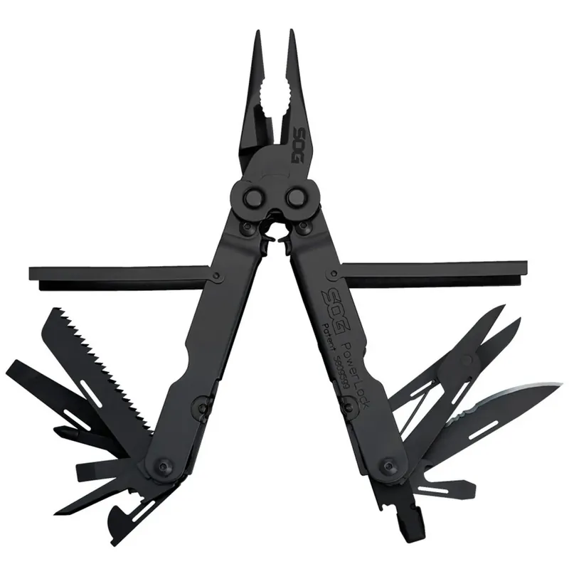 SOG - Powerlock Multitool met schaar en nylon hoes - Zwart oxide Beperkt Aanbod
