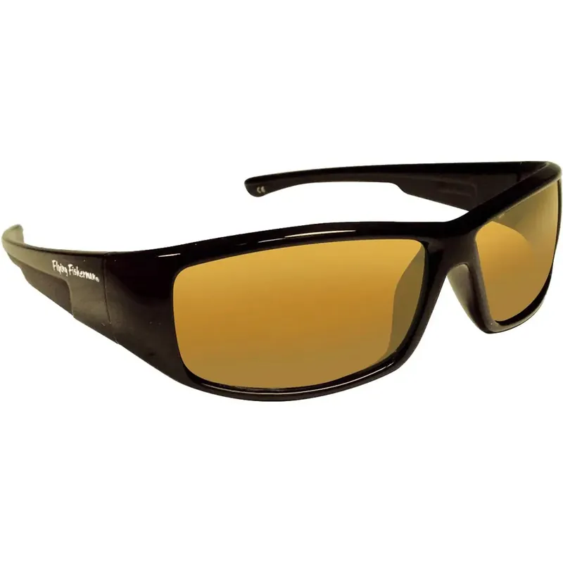 Flying Fisherman Kid's Gaffer Junior Angler gepolariseerde zonnebril Zwart / amber Express Levering
