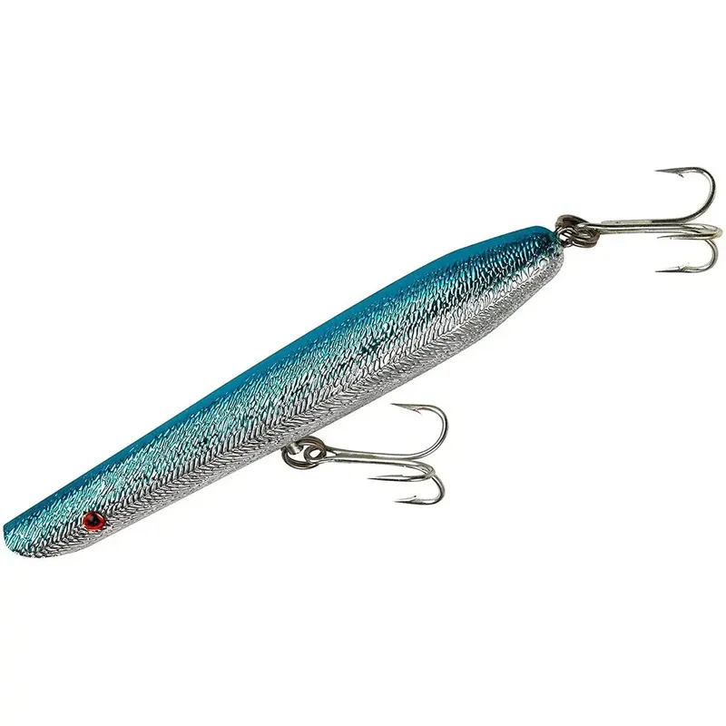 Koop Vandaag Cotton Cordell 6" Pencil Popper 1 oz vislokmiddel - Chroom/blauwe achterkant