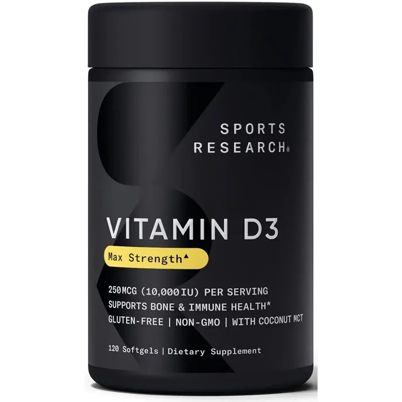 Express Levering Sports Research - Vitamine D3 10000iu - 120 softgels