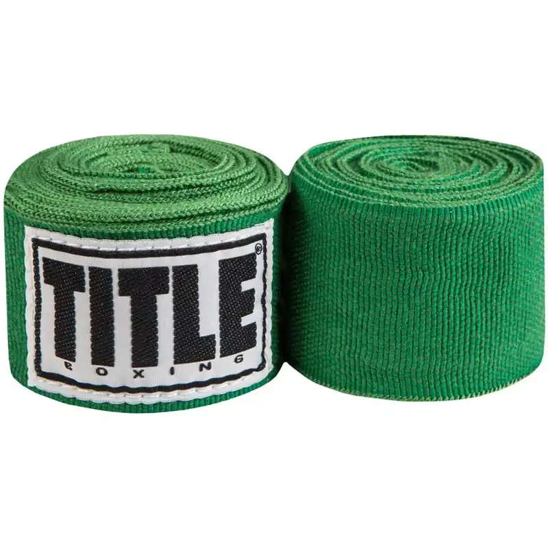 Exclusieve Aanbieding Title Boxing 180" Semi-elastische Mexicaanse handwraps - Groen