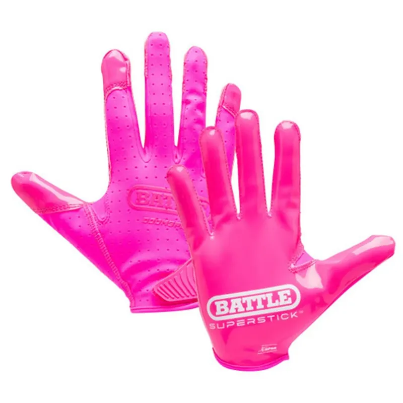 Weekendaanbieding Battle Sports Adult Doom Speed Receiver voetbalhandschoen - neonroze S